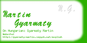 martin gyarmaty business card